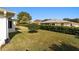 Private backyard with a lush lawn and hedges at 8086 Sw 81St Loop, Ocala, FL 34476