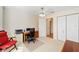 Home office with built-in desk and chair, providing ample workspace at 8086 Sw 81St Loop, Ocala, FL 34476