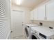 Laundry room with washer, dryer, and cabinets for storage at 8086 Sw 81St Loop, Ocala, FL 34476