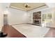 Living room with stone fireplace and hardwood floors at 995 Sw 37Th Place Rd, Ocala, FL 34471