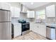 Modern kitchen with stainless steel appliances and white cabinets at 10856 Sw 79Th Ave, Ocala, FL 34476