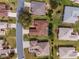 Top-down view of a single-Gathering home in a residential neighborhood at 12531 Se 90Th Ter, Summerfield, FL 34491