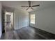 Bedroom with double door closet and wood-look flooring at 13766 Sw 115Th Pl, Dunnellon, FL 34432