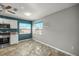 Bright kitchen with teal accent wall and dining area at 3660 Se 54Th Ave, Ocala, FL 34480