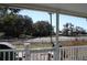 View of backyard from porch with trees and road at 9662 Sw 97Th Ln, Ocala, FL 34481