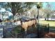 Public art display of a painted horse in a fenced area at 10470 Sw 99Th Ave, Ocala, FL 34481