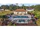 Aerial view of community pool, spa, and clubhouse at 4911 Sw 63Rd Loop, Ocala, FL 34474