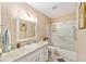 Clean bathroom with shower/tub combo and updated vanity at 8961 Sw 94Th Ln # C, Ocala, FL 34481