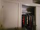 Well-organized closet with hanging rods and shelves at 1628 Bay Meadows Ln, The Villages, FL 32159