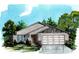 Home exterior rendering with landscaping at 24300 Sw Sea Cliff Ave, Dunnellon, FL 34431