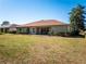 Home exterior showcasing a large backyard and patio at 3333 Nw 47Th Ct, Ocala, FL 34482