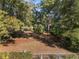 Wooded backyard with a bird bath and chain link fence at 1105 Ne 17Th Ne Ter, Ocala, FL 34470