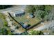 Aerial view of house, yard, and RV at 17175 Ne Jacksonville Rd, Citra, FL 32113