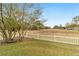 Large backyard with white picket fence at 5041 County Road 114, Wildwood, FL 34785