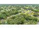 Aerial view of the neighborhood, showing the property's setting amongst lush greenery and other houses at 66 Teak Loop, Ocala, FL 34472