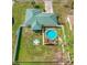 Aerial view showing house, fenced backyard, and pool at 73 Bahia Trace Crse, Ocala, FL 34472