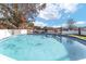 Inviting above ground pool with wooden deck at 73 Bahia Trace Crse, Ocala, FL 34472