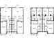 Two-story home floor plan, showing two units with garages at 8410 Gower Trl, Wildwood, FL 34785