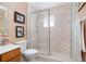 Bathroom with shower and built in bench at 9802 Sw 88Th Ter # A, Ocala, FL 34481