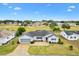 Aerial view of house and neighborhood, showcasing a golf course at 9836 Se 175Th Pl, Summerfield, FL 34491