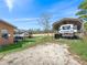 Large RV under covered storage with grassy backyard at 22287 Sw Mango Ln, Dunnellon, FL 34431