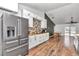 Modern kitchen with butcher block countertops and stainless steel appliances at 3 Locust Trak, Ocala, FL 34472