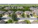 Aerial view of homes on a tree-lined street in a residential community at 7646 Sw 100Th Ct, Ocala, FL 34481