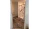 Bathroom with shower stall and wood-look floor at 15155 Sw 52 Cir, Ocala, FL 34473