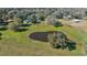 Aerial view of property showing house, pond, and land at 15315 Nw 115Th Ct, Reddick, FL 32686