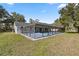 Screened-in pool with expansive backyard views at 15315 Nw 115Th Ct, Reddick, FL 32686