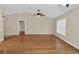 Living room with hardwood floors and vaulted ceiling at 4945 Nw 33Rd Ln, Ocala, FL 34482