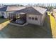 Aerial view highlighting house and backyard patio at 7752 Sw 96Th Avenue Rd, Ocala, FL 34481