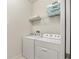 Laundry room with washer, dryer, and shelving at 7752 Sw 96Th Avenue Rd, Ocala, FL 34481