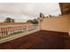 Spacious private balcony with brick flooring and community views at 11001 Se Sunset Harbor Rd # E 33, Summerfield, FL 34491