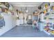 Organized garage with ample storage and shelving at 11418 Lake Eustis Dr, Leesburg, FL 34788