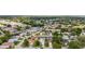 An aerial view of a residential neighborhood showcasing houses, roads and trees at 17606 Se 93Rd Butler Ct, The Villages, FL 32162