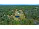Aerial view of property showing home, barn, and pond at 4248 Ne 175Th Street Rd, Citra, FL 32113
