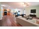 Open living room with hardwood floors and modern furniture at 70 Se 81St Pl, Ocala, FL 34480