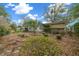 Landscaped backyard showcasing a lush lawn and mature trees at 8111 Sw 108Th Street Rd, Ocala, FL 34481