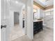 Updated bathroom with marble vanity and walk-in shower at 8111 Sw 108Th Street Rd, Ocala, FL 34481
