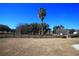 Lush backyard with mature trees, fenced perimeter and a tall palm tree at 9340 Sw 9Th Ter, Ocala, FL 34476