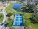 Aerial view of community pickleball courts at 17385 Se 110Th Ter, Summerfield, FL 34491