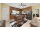 Kitchen boasts an island, stainless steel appliances, and light wood cabinets at 1758 Se 7Th St, Ocala, FL 34471