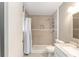 Updated bathroom with a shower/tub combo and modern vanity at 43 Teak Crse, Ocala, FL 34472