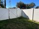 Private backyard with a white fence at 4517 Se 28Th St, Ocala, FL 34480