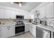 Modern kitchen with stainless steel appliances and white shaker cabinets at 900 Mulberry St, Fruitland Park, FL 34731