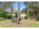 Serene backyard setting with sitting area and nature views at 19586 Sw 84Th Pl, Dunnellon, FL 34432