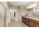 Elegant bathroom with double vanity and walk-in shower at 9661 Sw 63Rd Loop, Ocala, FL 34481