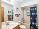 Clean bathroom with shower/tub combo, vanity, and updated fixtures at 2821 Se 80Th St, Ocala, FL 34480