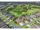 Overview of community, highlighting home location near golf course at 3416 Eisenhower Way, The Villages, FL 32163